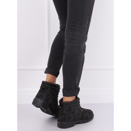 Botas de madeira para camuflagem feminina W-3033 Blackcamuflage preto 2