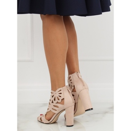 Botas bordadas bege AT-0657-L Nude II-GAT 2