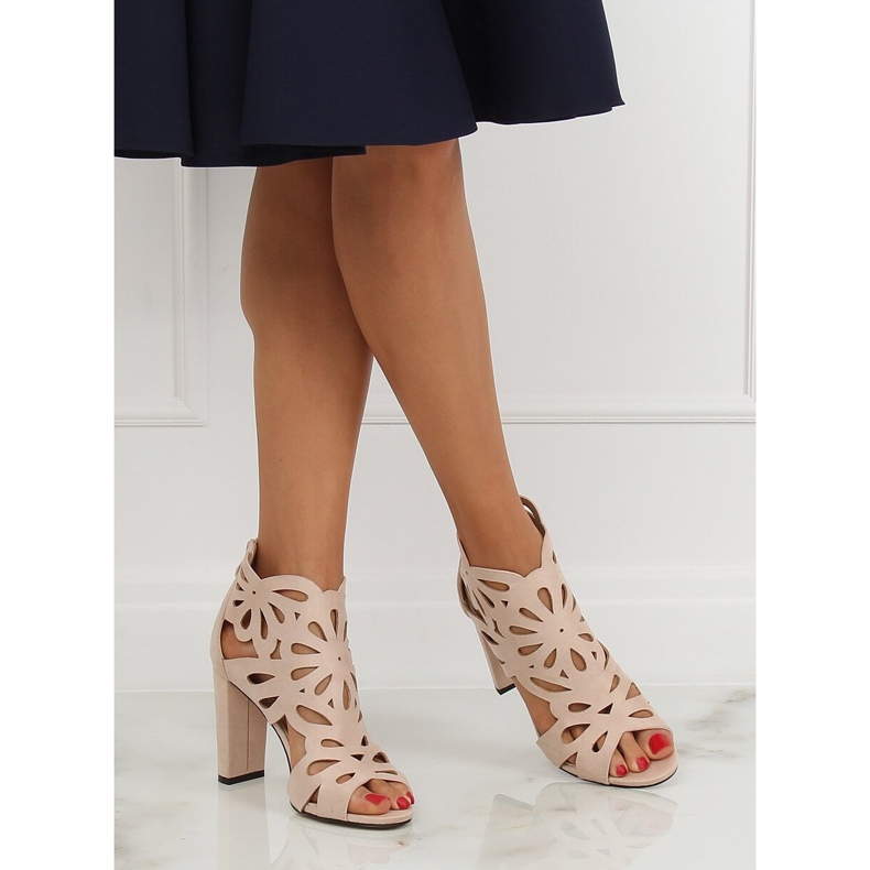 Botas bordadas bege AT-0657-L Nude II-GAT 1