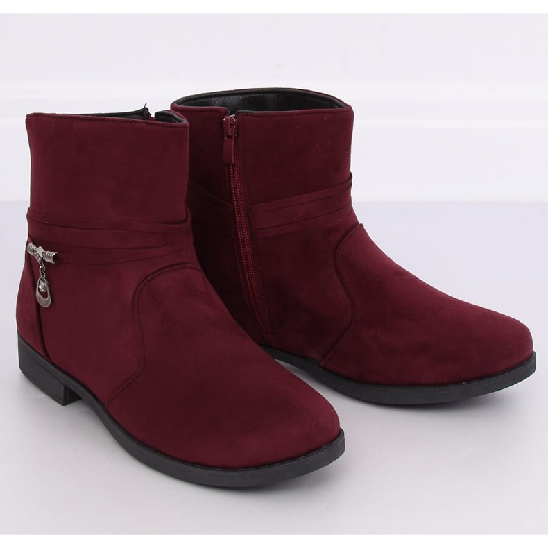 Botas de camurça feminina marrom MP-53 vermelhas vermelho 1