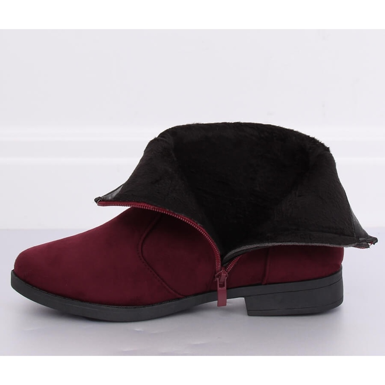 Botas de camurça feminina marrom MP-53 vermelhas vermelho 2