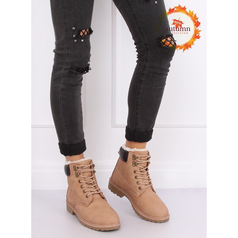 Botas femininas de madeira, bege e rosa, 1121-PA rosa 1