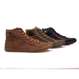 Tênis de cano alto 201 camelo castanho 1 Tênis de cano alto 201 camelo castanho 1