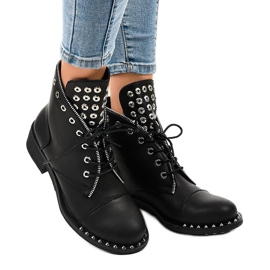 Botas pretas femininas com zíper BH132-KB preto 2