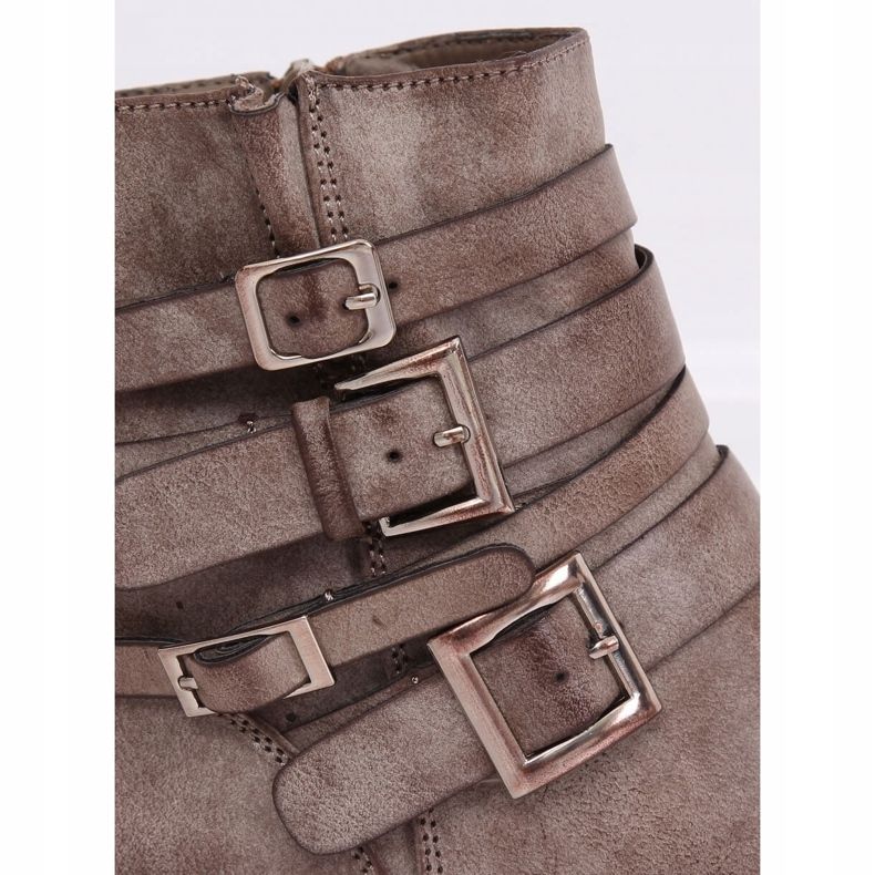 Botas achatadas bege femininas Z100 Khaki 1 Botas achatadas bege femininas Z100 Khaki 1