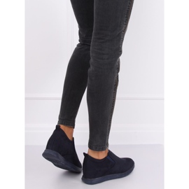 Sapatos azul marinho em cunha oculta ZY-7K67 Blue 2