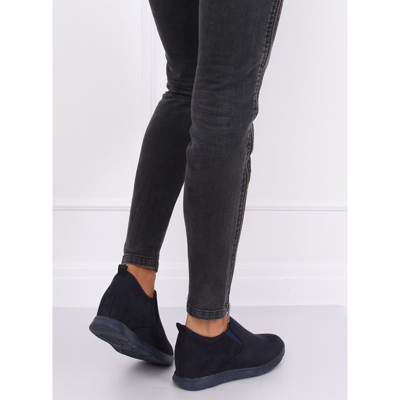 Sapatos azul marinho em cunha oculta ZY-7K67 Blue 2