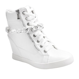 Botas Tênis Em Cunha 8089 Branco 1