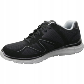 Sapatos Skechers Satisfaction M 58350-BKGY preto 1