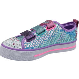 Sapatos azuis Skechers Twinkle Lite Jr 20062L-TQMT azul multicolorido 1