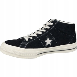 Sapatos Converse One Star Ox Mid Vintage Suede M 157701C preto 1