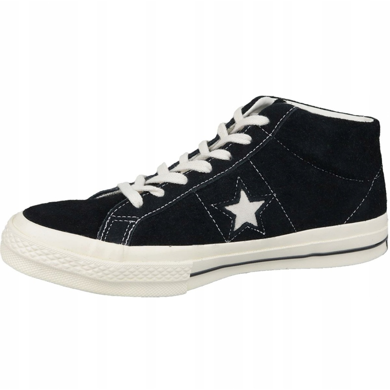 Sapatos Converse One Star Ox Mid Vintage Suede M 157701C preto 1