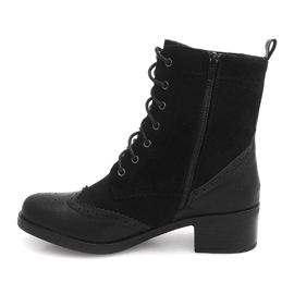 Sapatos de jazz com cordões e botas ZH76 preto 1