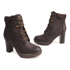 Botas de amarrar com pele T12310-2 marrom castanho 1 Botas de amarrar com pele T12310-2 marrom castanho 1