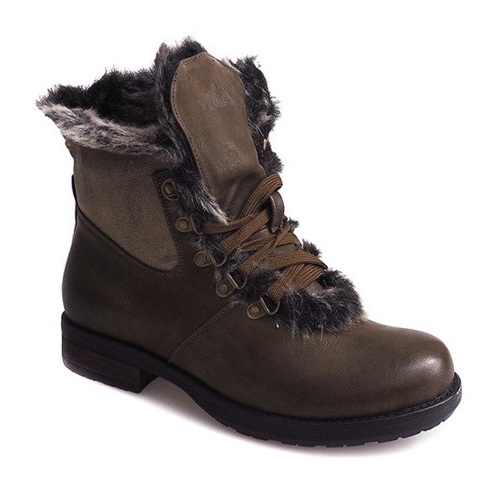 Botas Quentes Botas Jodhpur Pele X467 Verde multicolorido 2