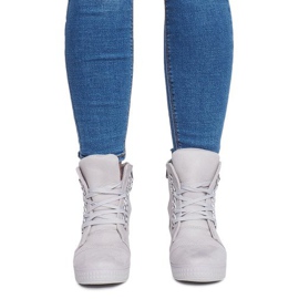 Tênis cunha cinza 1867 2