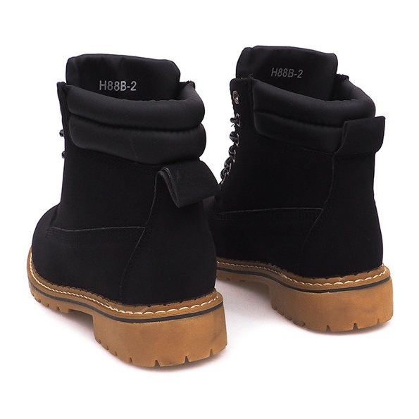 Botas de madeira isoladas H88B pretas preto 2