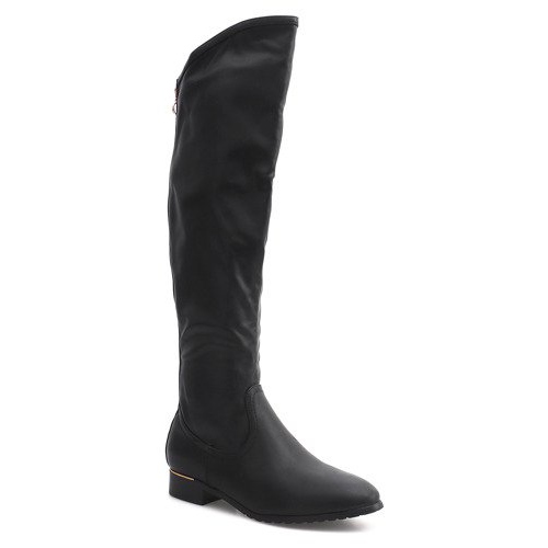 Botas altas esbeltas A7898-38 Pretas preto 1