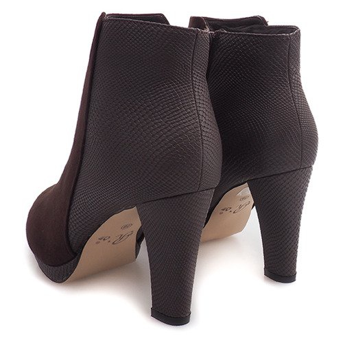 Botas quentes de salto 1163B-GA marrom 2