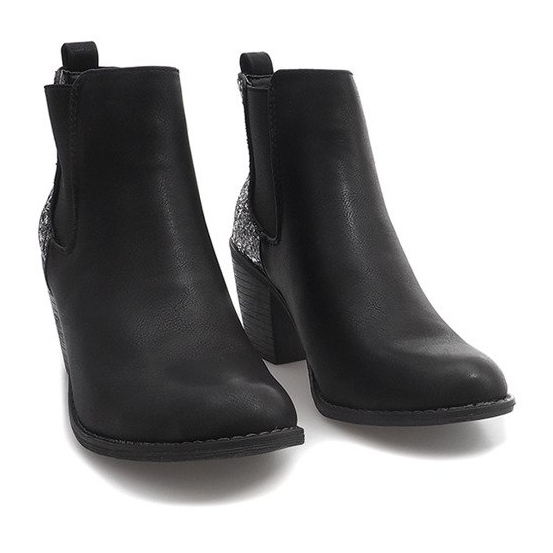 Botas de salto com elástico JA3090 preto 1