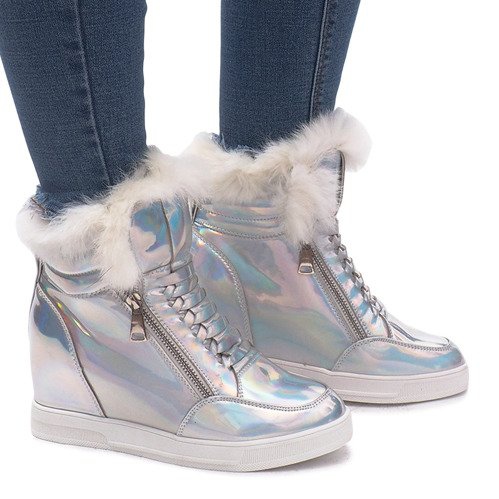 Tênis de prata quente R-99 cinza 1