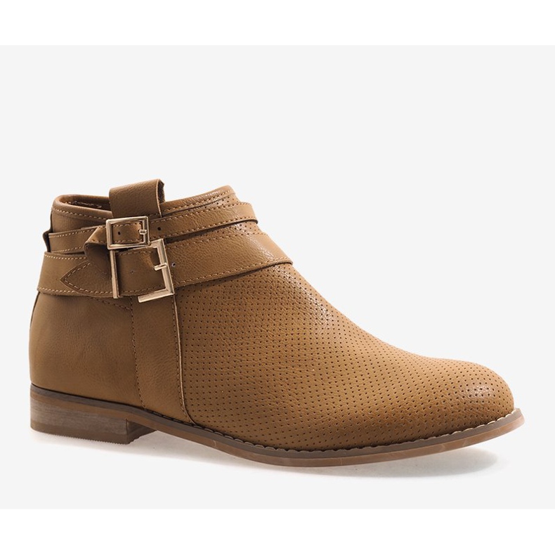 Botas Openwork com zíper H208 Beige bege 1