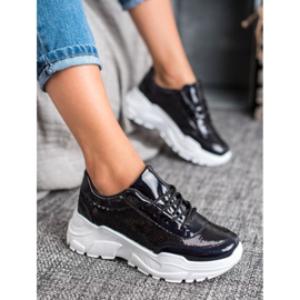 Marquiz Calçados Esportivos Com Lantejoulas preto 1