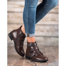 Small Swan Botas Com Listras Decorativas marrom 2