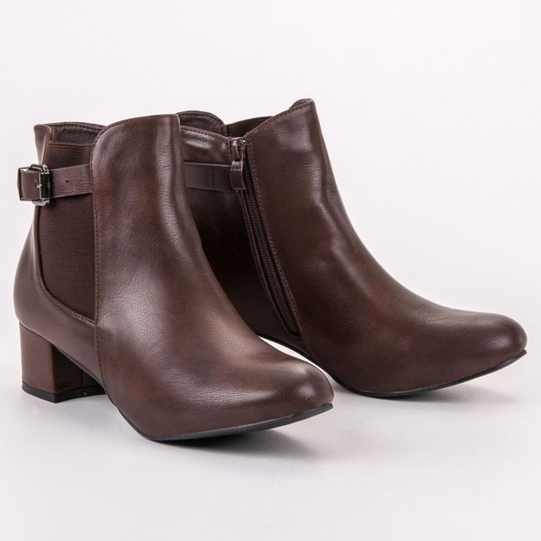 Small Swan Botas de salto alto castanho 1