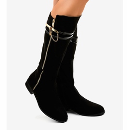 Botas pretas quentes 7570-PG preto 2