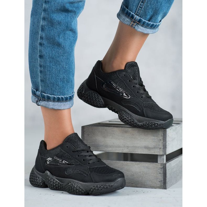 SHELOVET Calçados esportivos têxteis preto 1