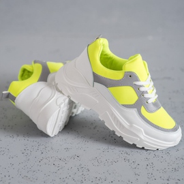 Ideal Shoes Calçados Esportivos Neon branco multicolorido amarelo 2