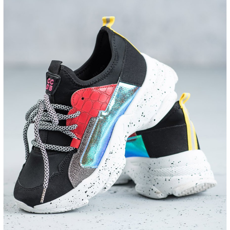 SHELOVET Tênis Slip-on preto multicolorido 1