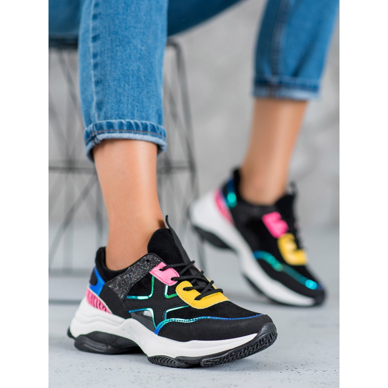 SHELOVET Calçados Esportivos da Moda preto 2