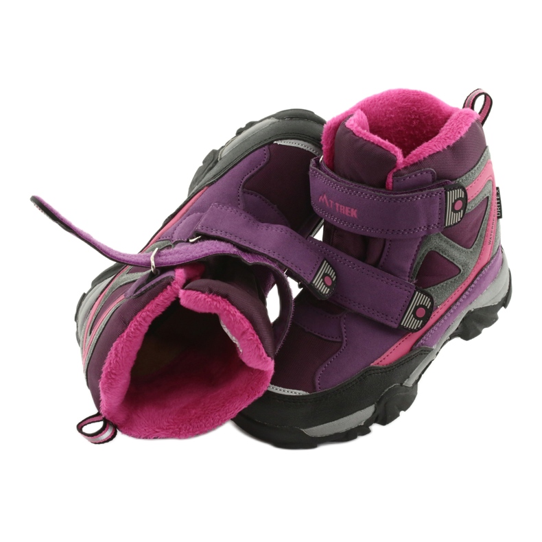 Botas de velcro MtTrek com membrana 18-501-011 roxo rosa cinza 5