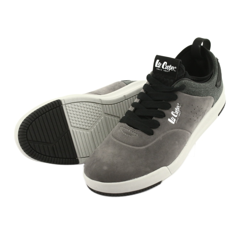 Sapatos Lee Cooper 19-29-051B cinza preto 4