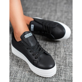 SHELOVET Sapatos Pretos na Plataforma 1