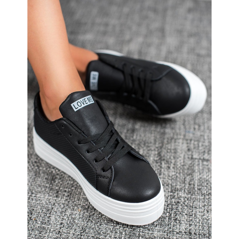 SHELOVET Sapatos Pretos na Plataforma 1