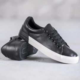 Bestelle Tênis de couro ecológico preto 1