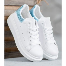 Yes Mile Calçados esportivos com cristais branco 1