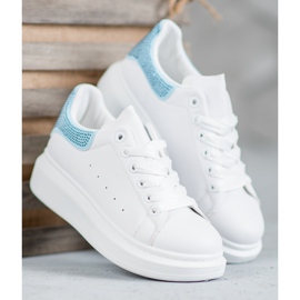 Yes Mile Calçados esportivos com cristais branco 2