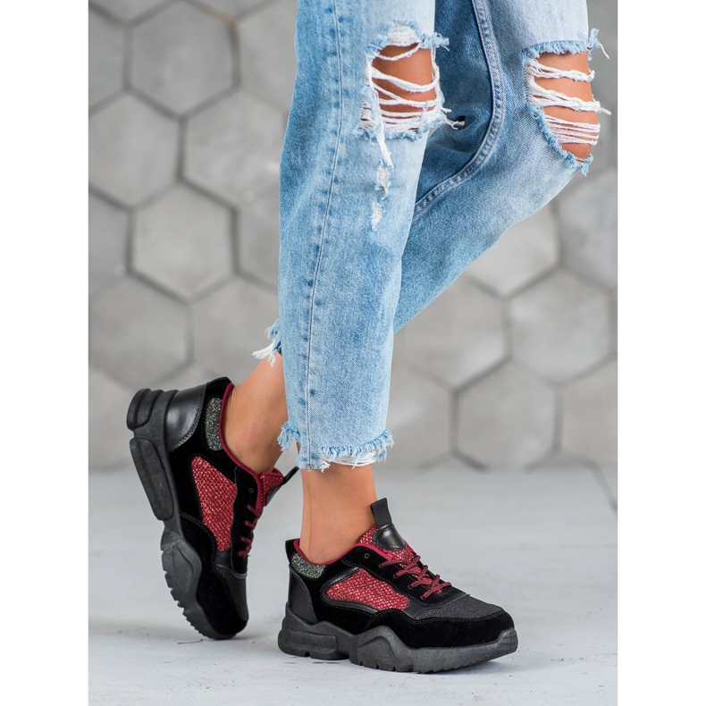 Muto Calçados Esportivos Brilhantes preto 1