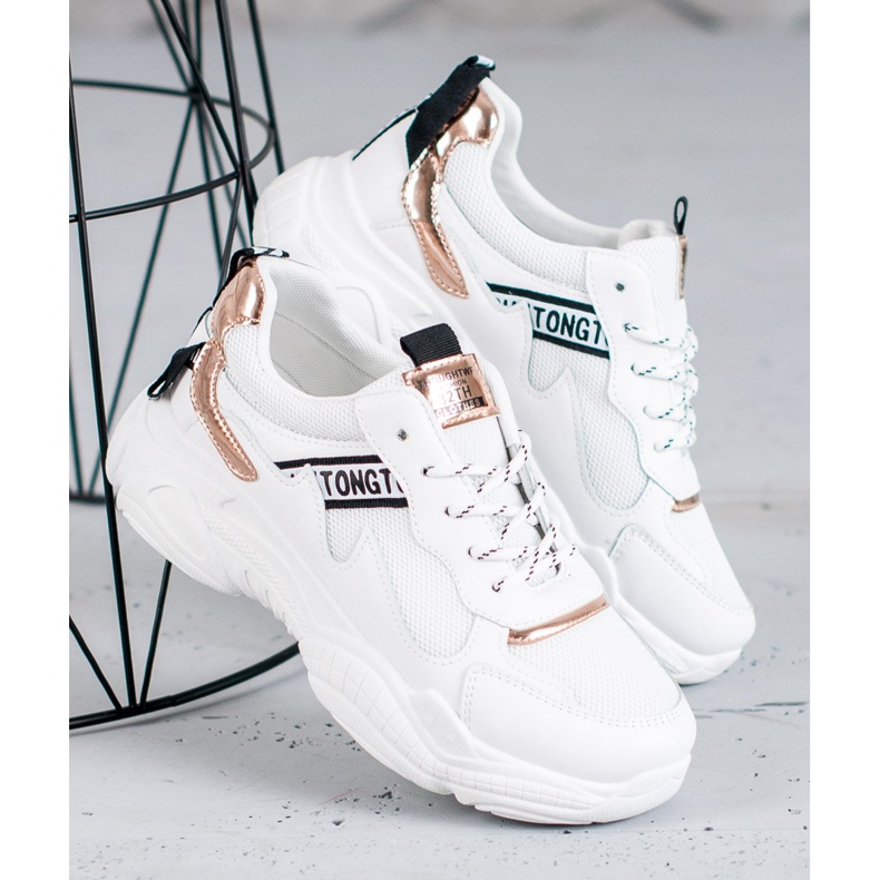 SHELOVET Calçados esportivos confortáveis branco 2