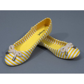 Bailarinas listradas com arco amarelo 16-c 1