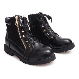 Botas Botas com cordões 1551 pretas preto 1