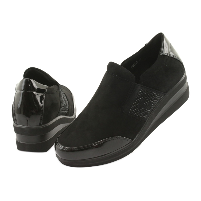 Sapatos pretos na cunha Sergio Leone 225 3