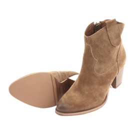 Botas de cowboy Anabelle 1466 camelo camurça marrom 4