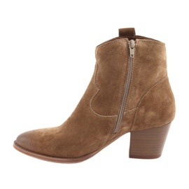 Botas de cowboy Anabelle 1466 camelo camurça marrom 2