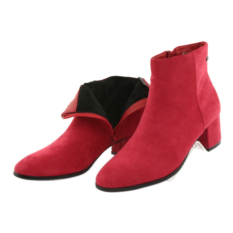 Botas de camurça vermelha Filippo 316 vermelho 4