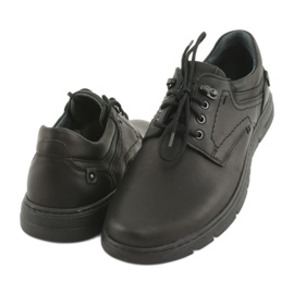 Sapatos masculinos Riko 902 com atacadores preto 3